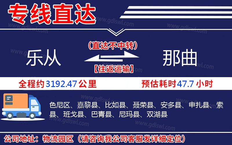 樂(lè)從到那曲物流公司