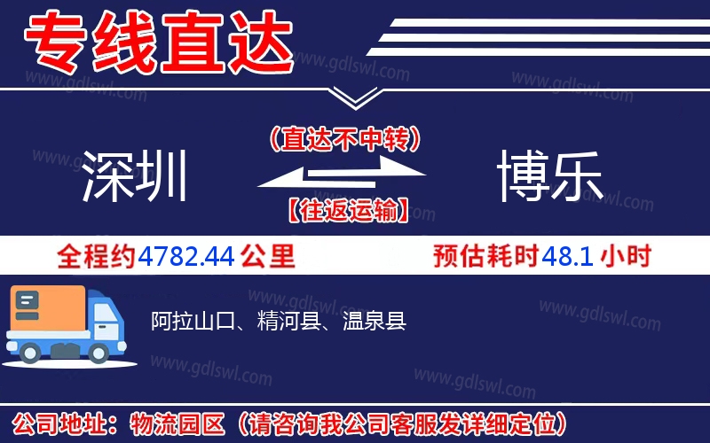 深圳到博樂(lè)物流公司
