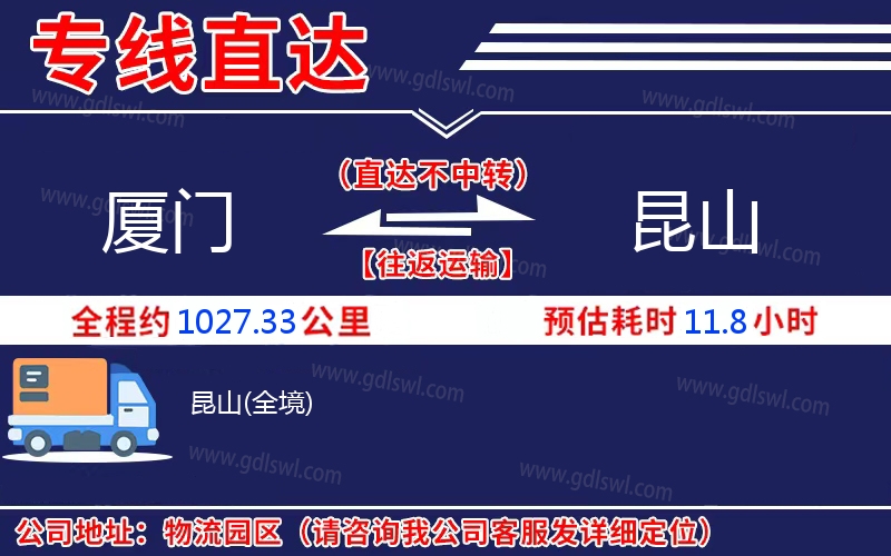 廈門到昆山物流公司